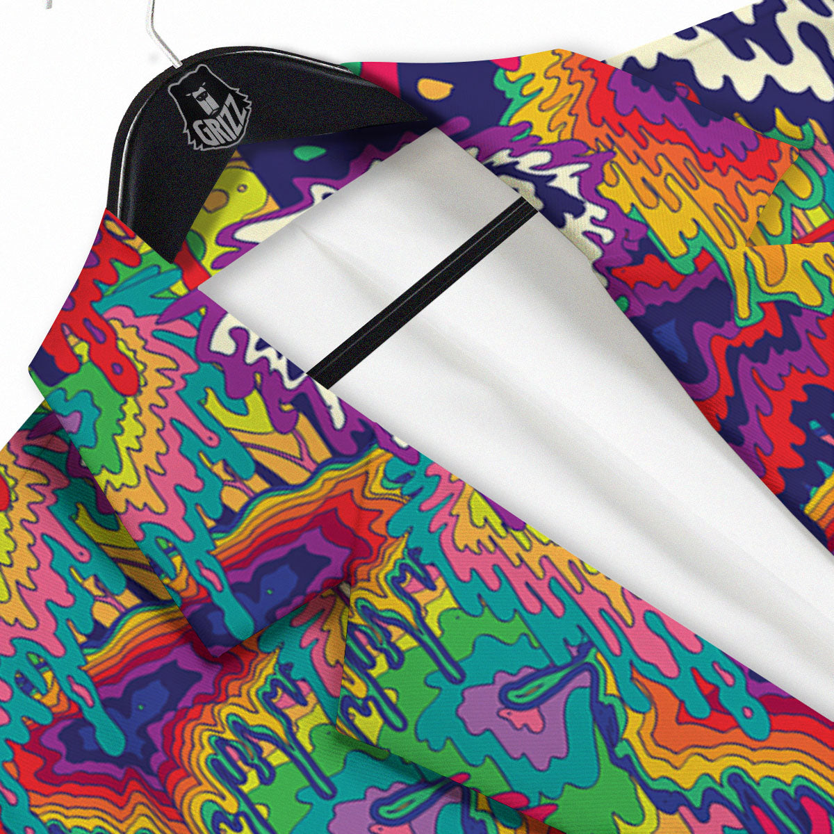 Illusion Psychedelic Print Pattern Men's Sport Coat-grizzshop