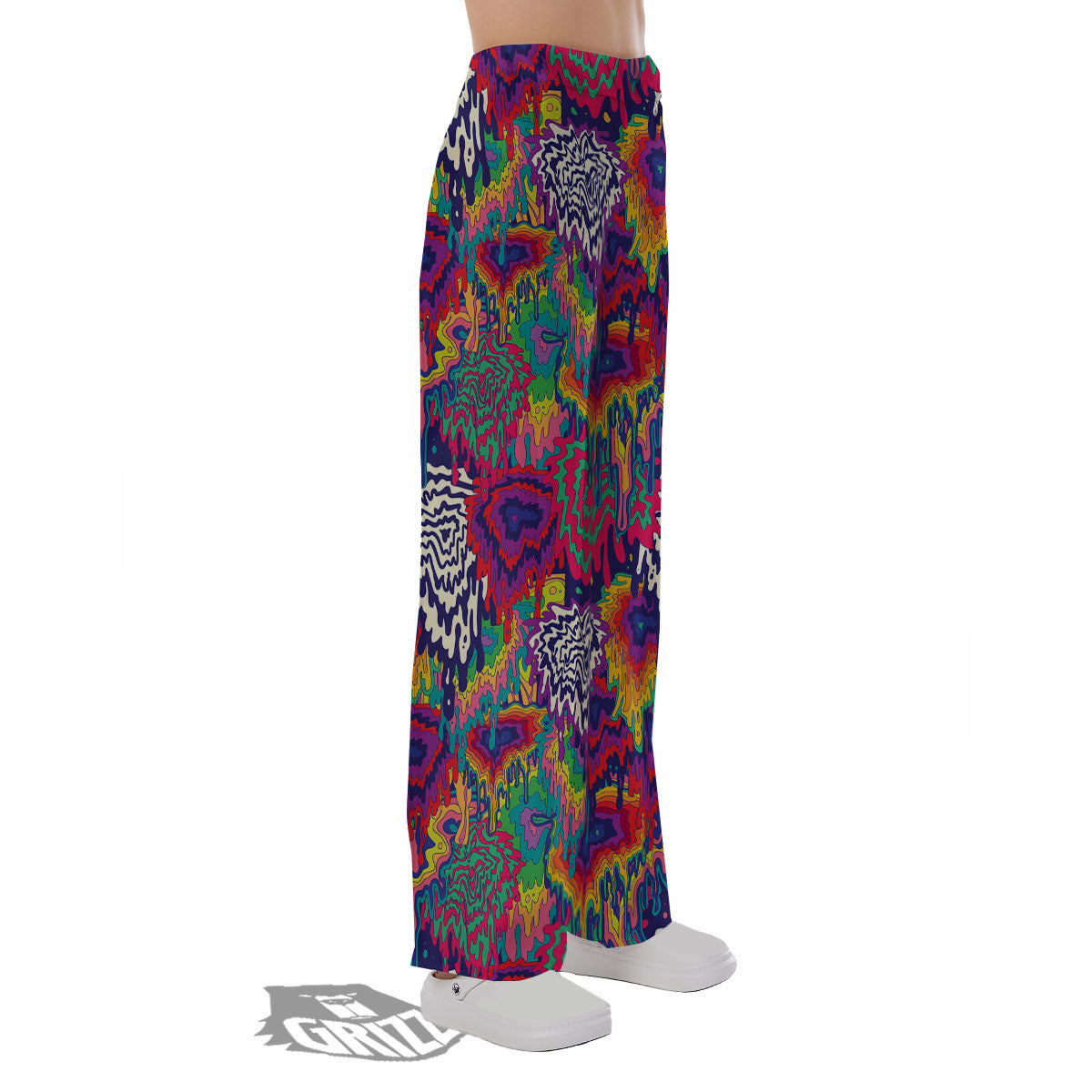 Illusion Psychedelic Print Pattern Pajama Pants-grizzshop