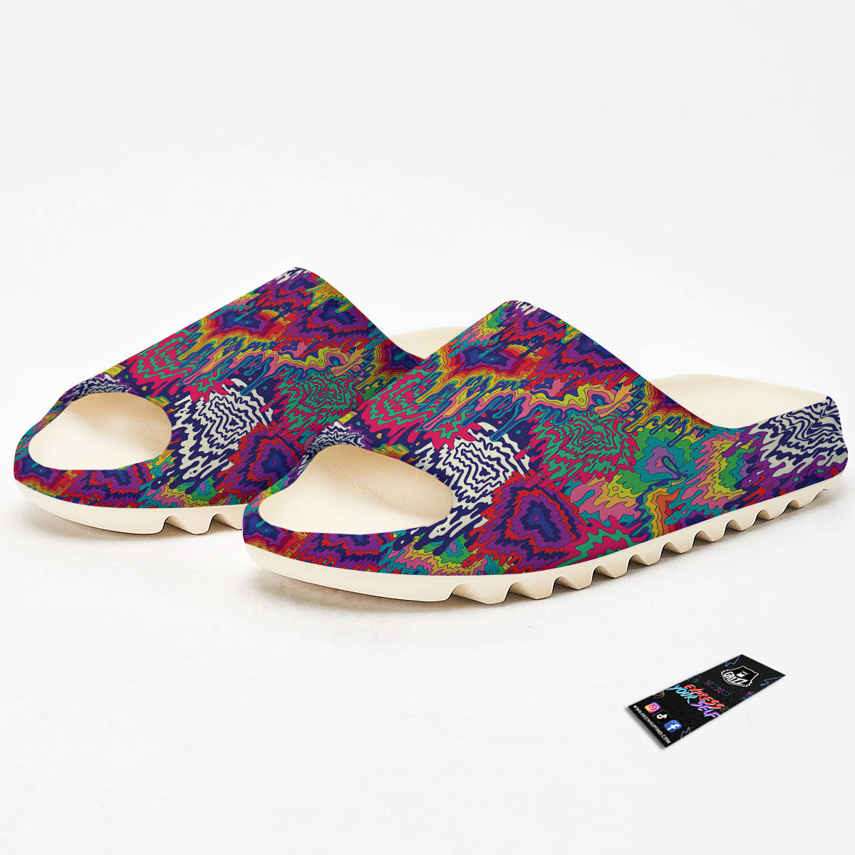 Illusion Psychedelic Print Pattern Sandals-grizzshop