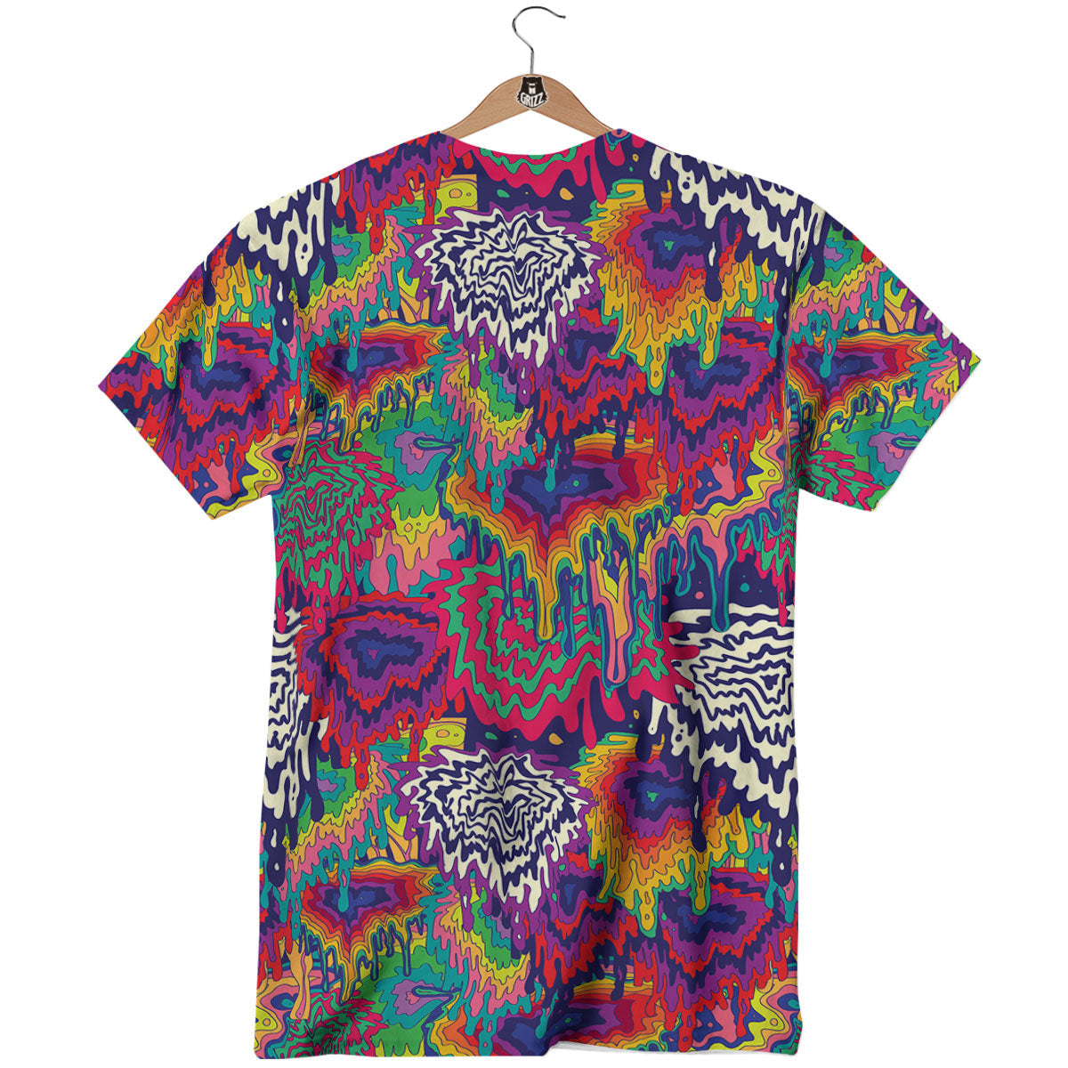Illusion Psychedelic Print Pattern T-Shirt-grizzshop