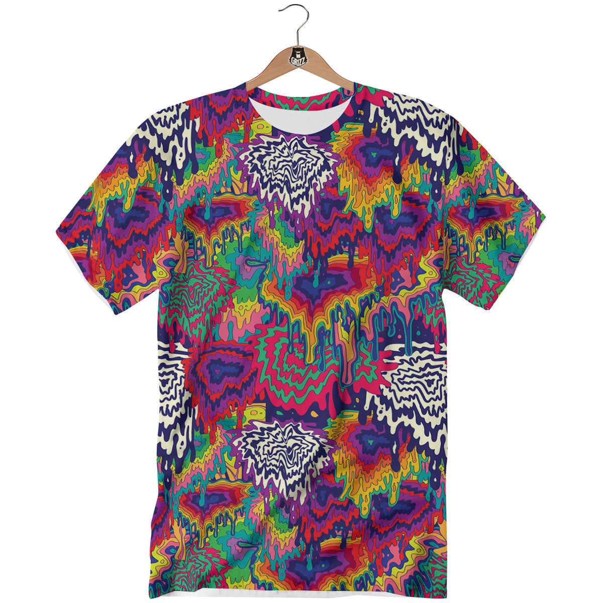 Illusion Psychedelic Print Pattern T-Shirt-grizzshop