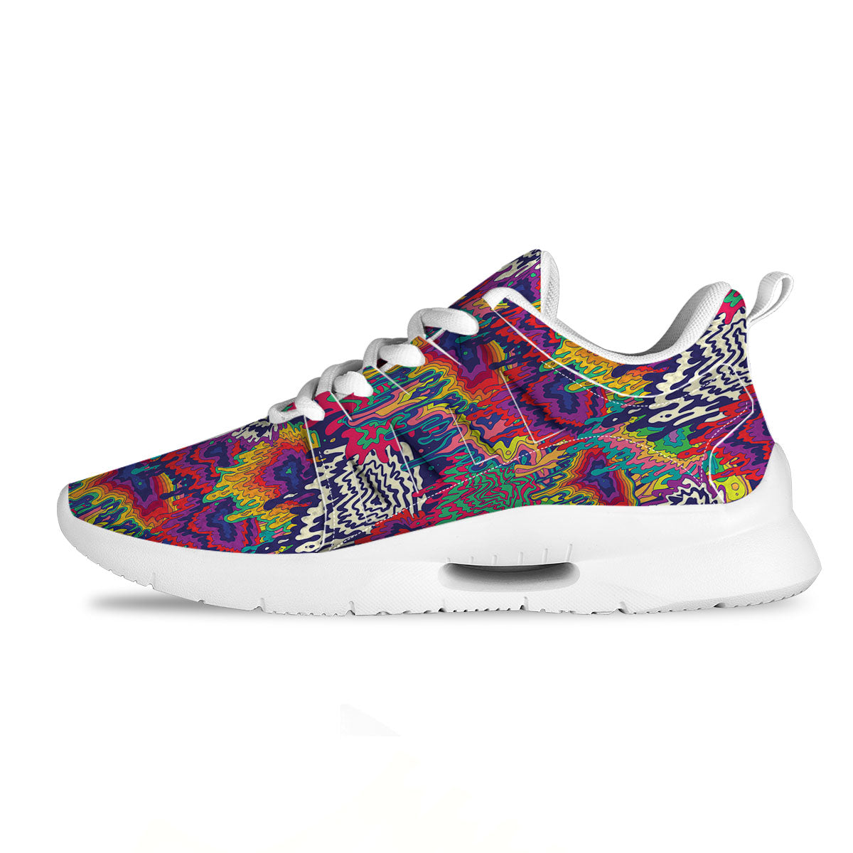Illusion Psychedelic Print Pattern Tennis Shoes-grizzshop