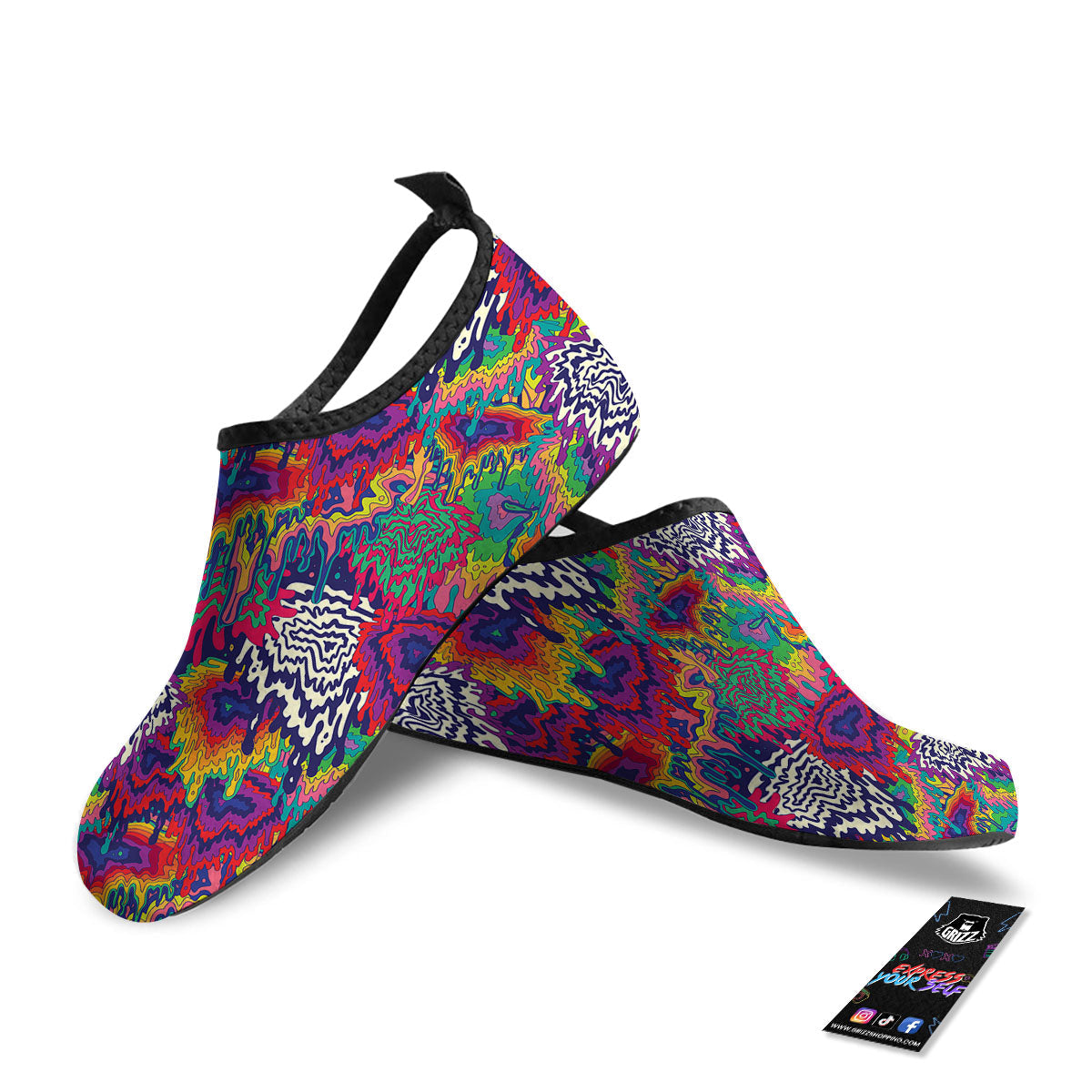 Illusion Psychedelic Print Pattern Water Shoes-grizzshop