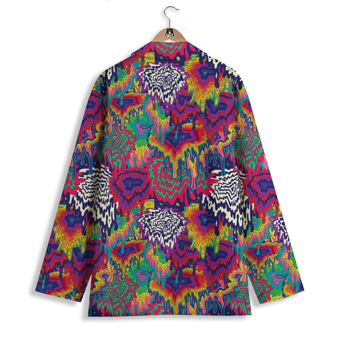 Illusion Psychedelic Print Pattern Women's Blazer-grizzshop