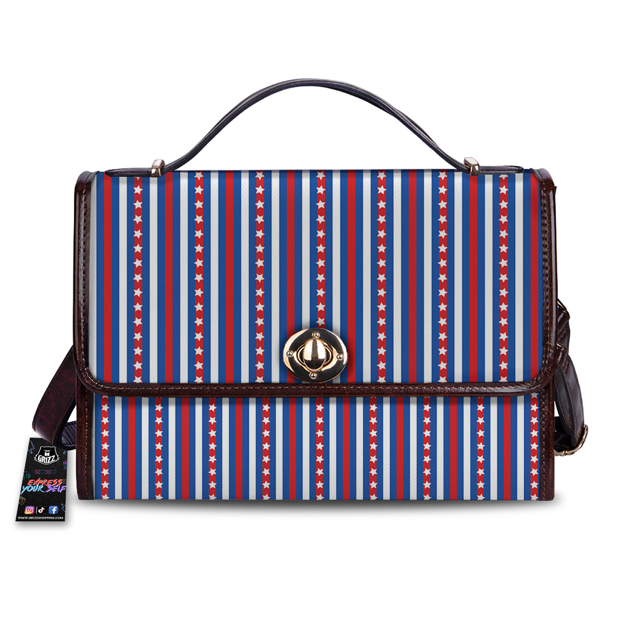 Independence Day USA Print Pattern Women's Satchel Bag