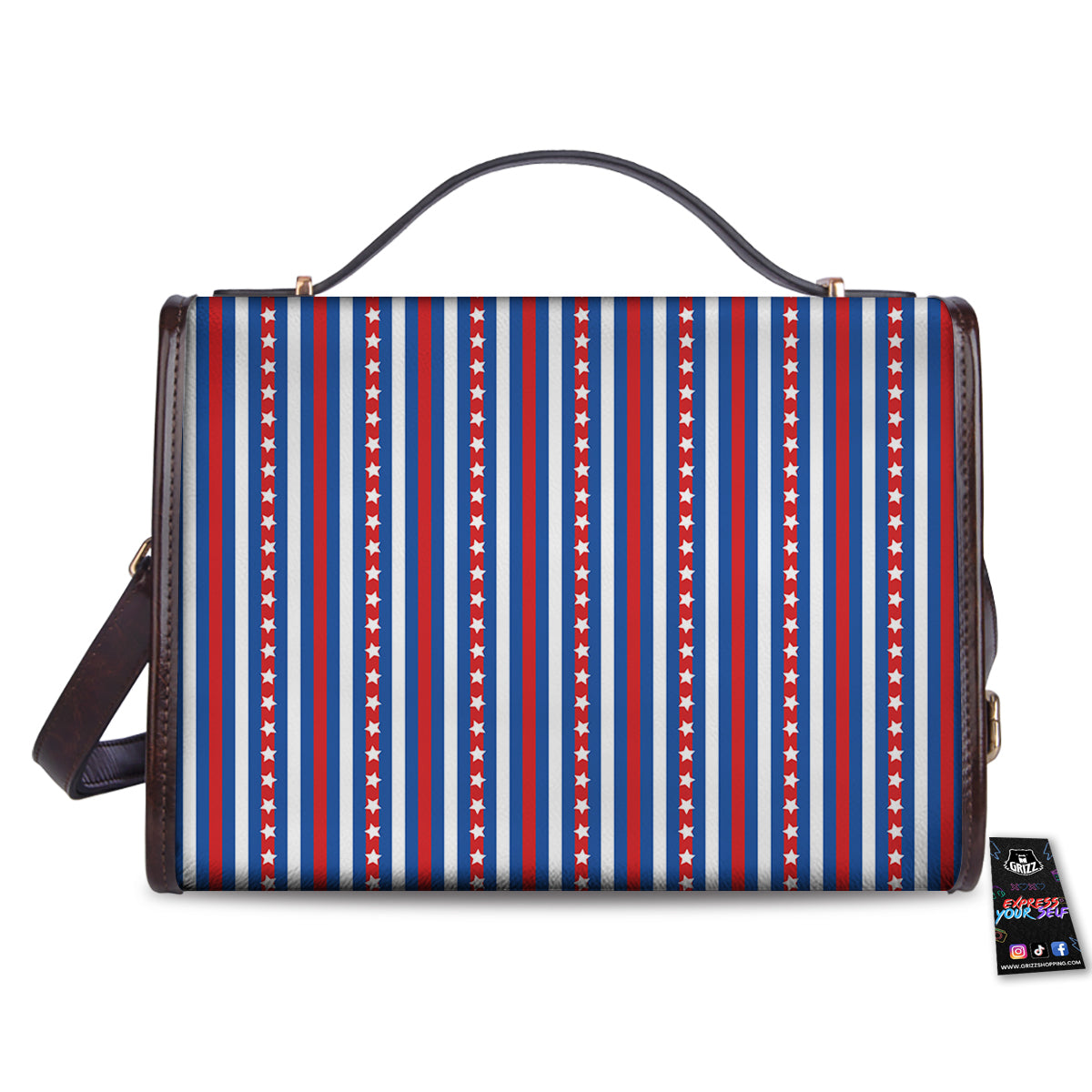 Independence Day USA Print Pattern Women's Satchel Bag