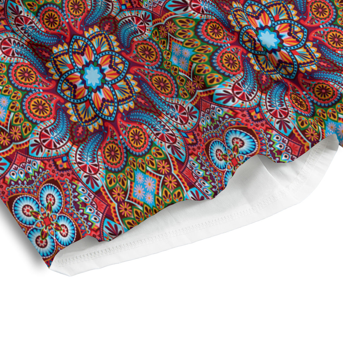 India Paisley Colorful Print Pattern Men's Athletic Shorts