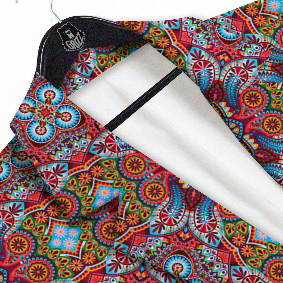 India Paisley Colorful Print Pattern Men's Sport Coat-grizzshop