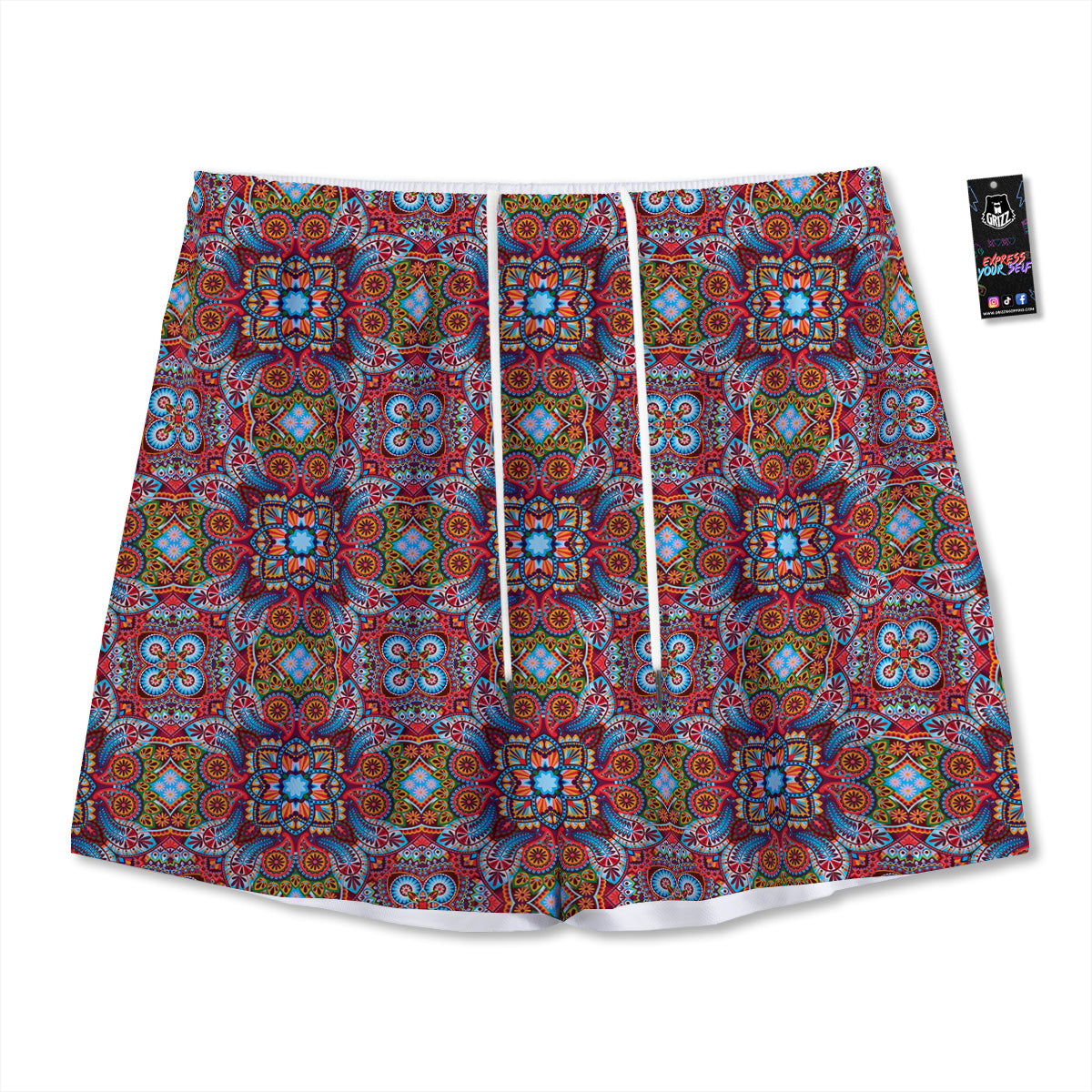 Merry Christmas Cute Print Pattern Mesh Shorts