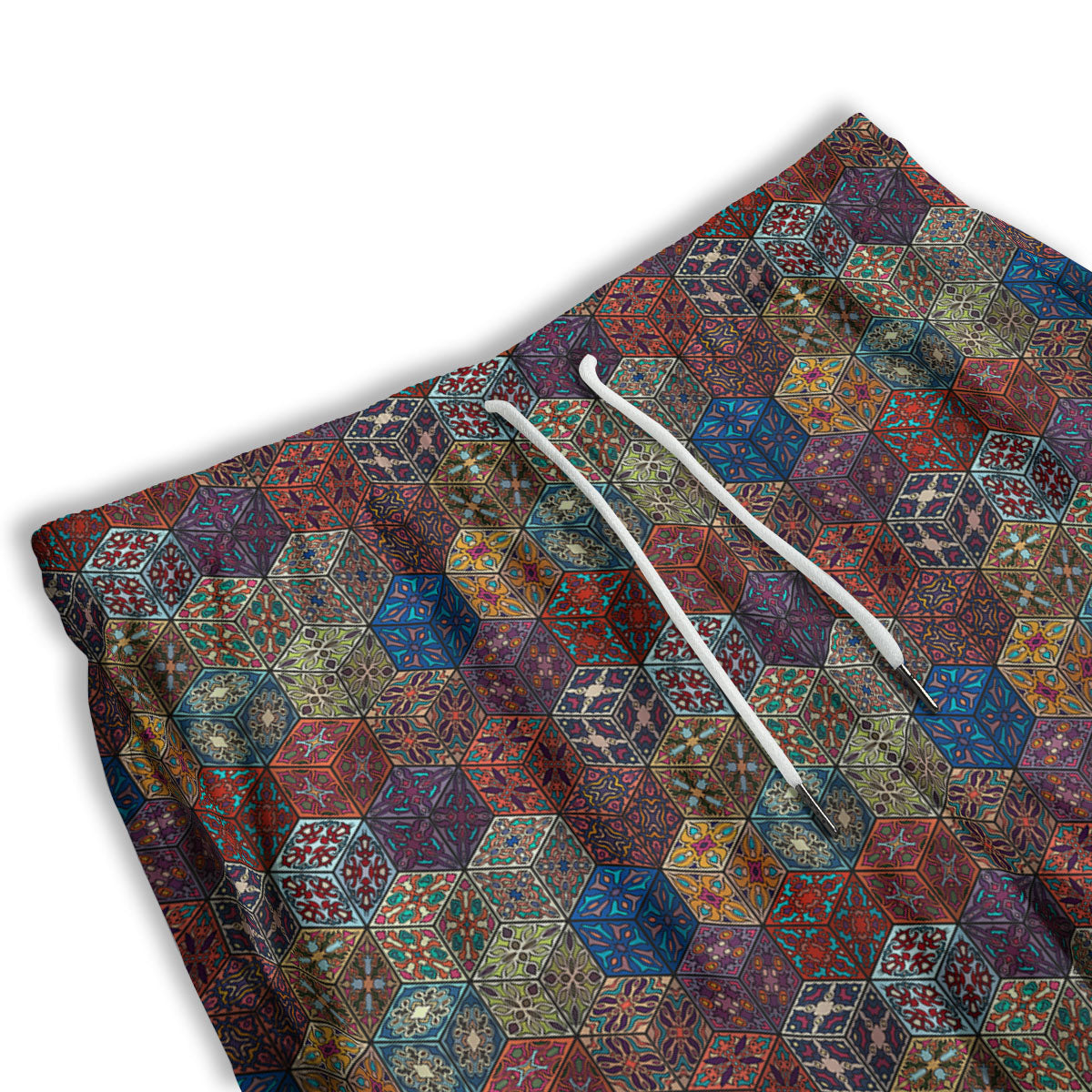 Indian Box Bohemian Print Pattern Men's Athletic Shorts