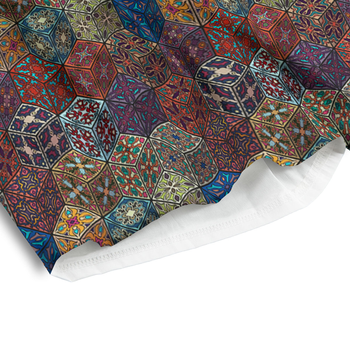 Indian Box Bohemian Print Pattern Men's Athletic Shorts