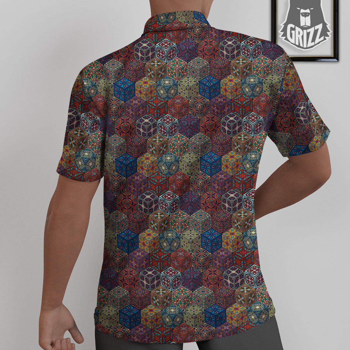 Indian Box Bohemian Print Pattern Untucked Shirts-grizzshop