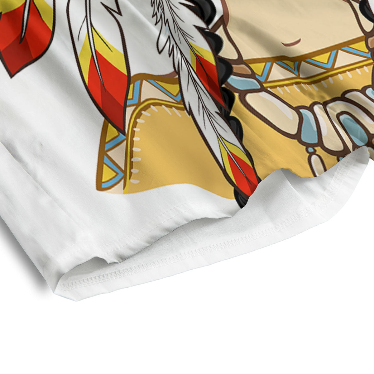 Indian Girl Native American Print Men's Athletic Shorts