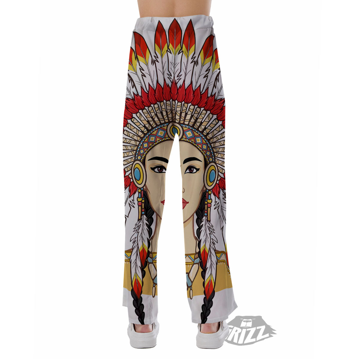 Indian Girl Native American Print Pajama Pants-grizzshop