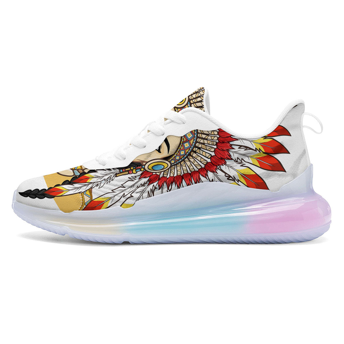 Indian Girl Native American Print Running Sneakers-grizzshop