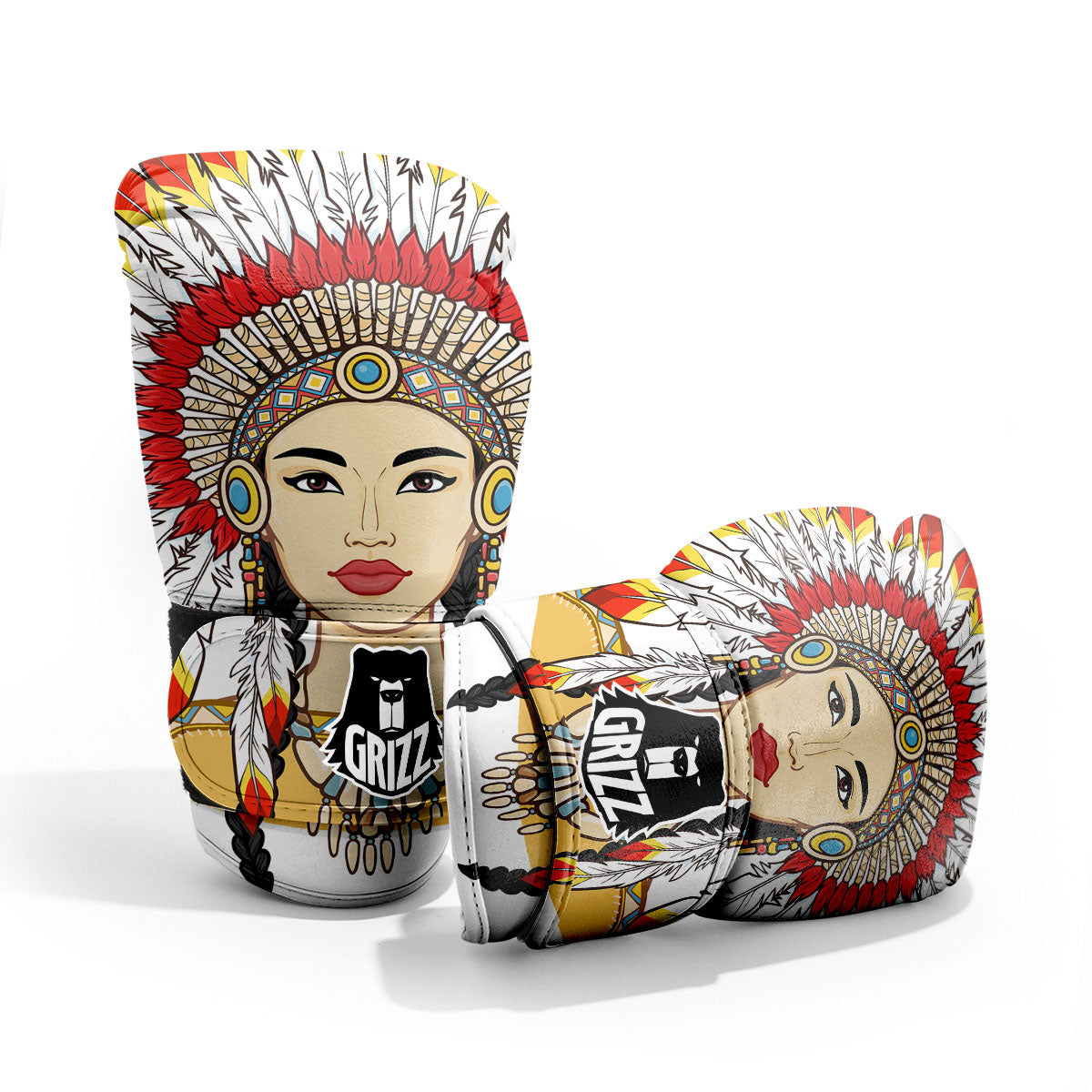 Indian Girl Native American Print Pro Boxing Glove