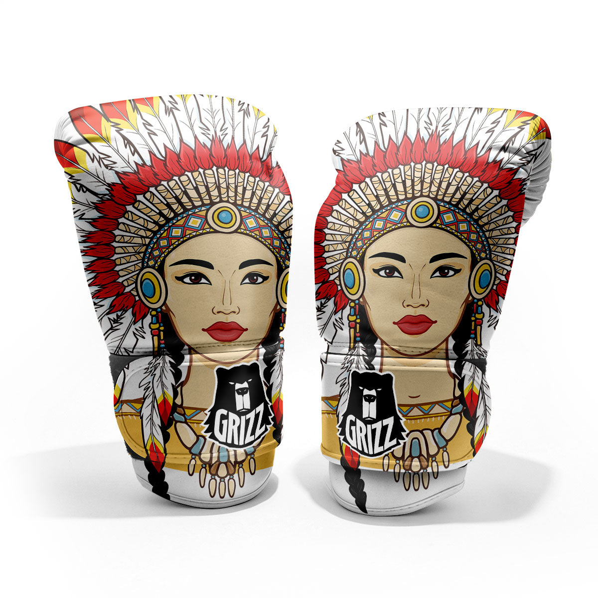 Indian Girl Native American Print Pro Boxing Glove