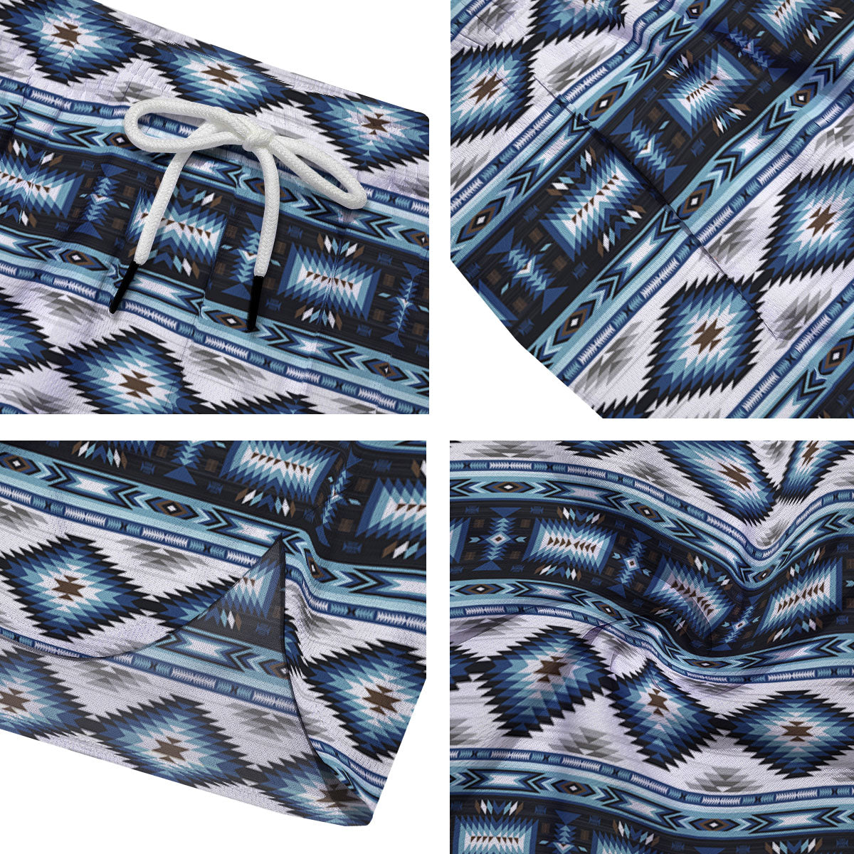 Indian Native American Print Pattern Men's Running Shorts-grizzshop