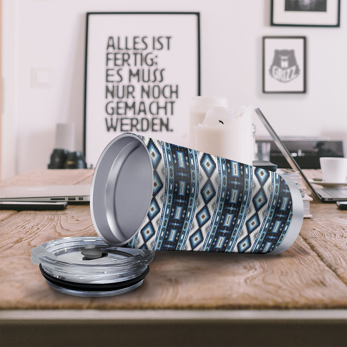 Indian Native American Print Pattern Tumbler-grizzshop