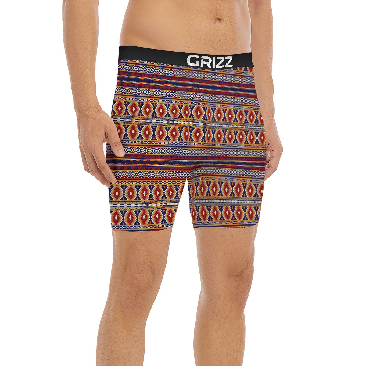 Indian Native Tribal Print Pattern Boxer Briefs-grizzshop