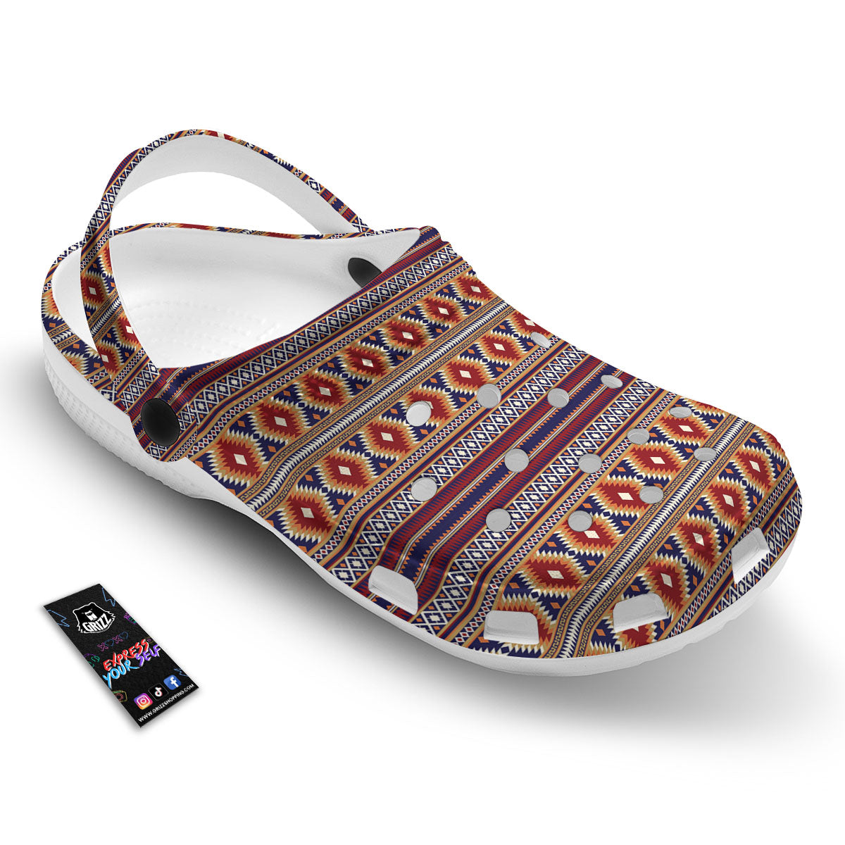 Indian Native Tribal Print Pattern Clog-grizzshop