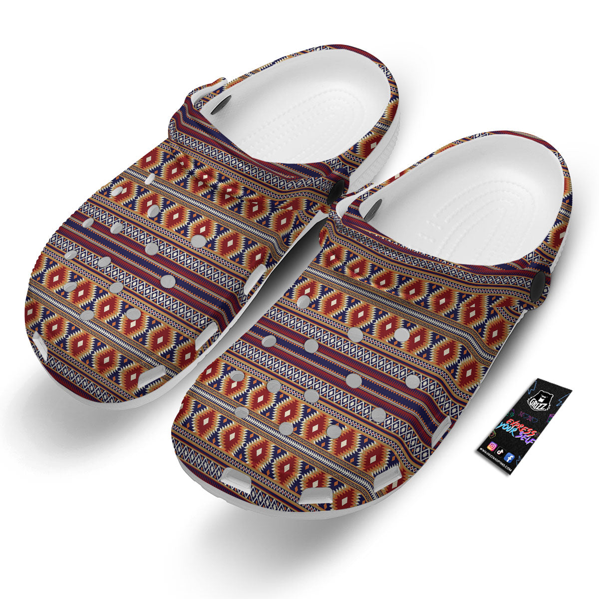 Indian Native Tribal Print Pattern Clog-grizzshop