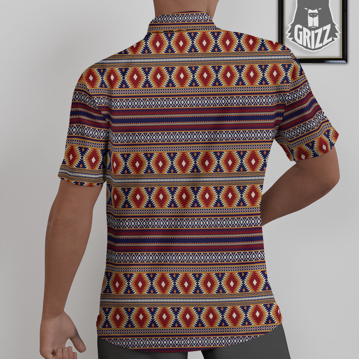 Indian Native Tribal Print Pattern Untucked Shirts-grizzshop