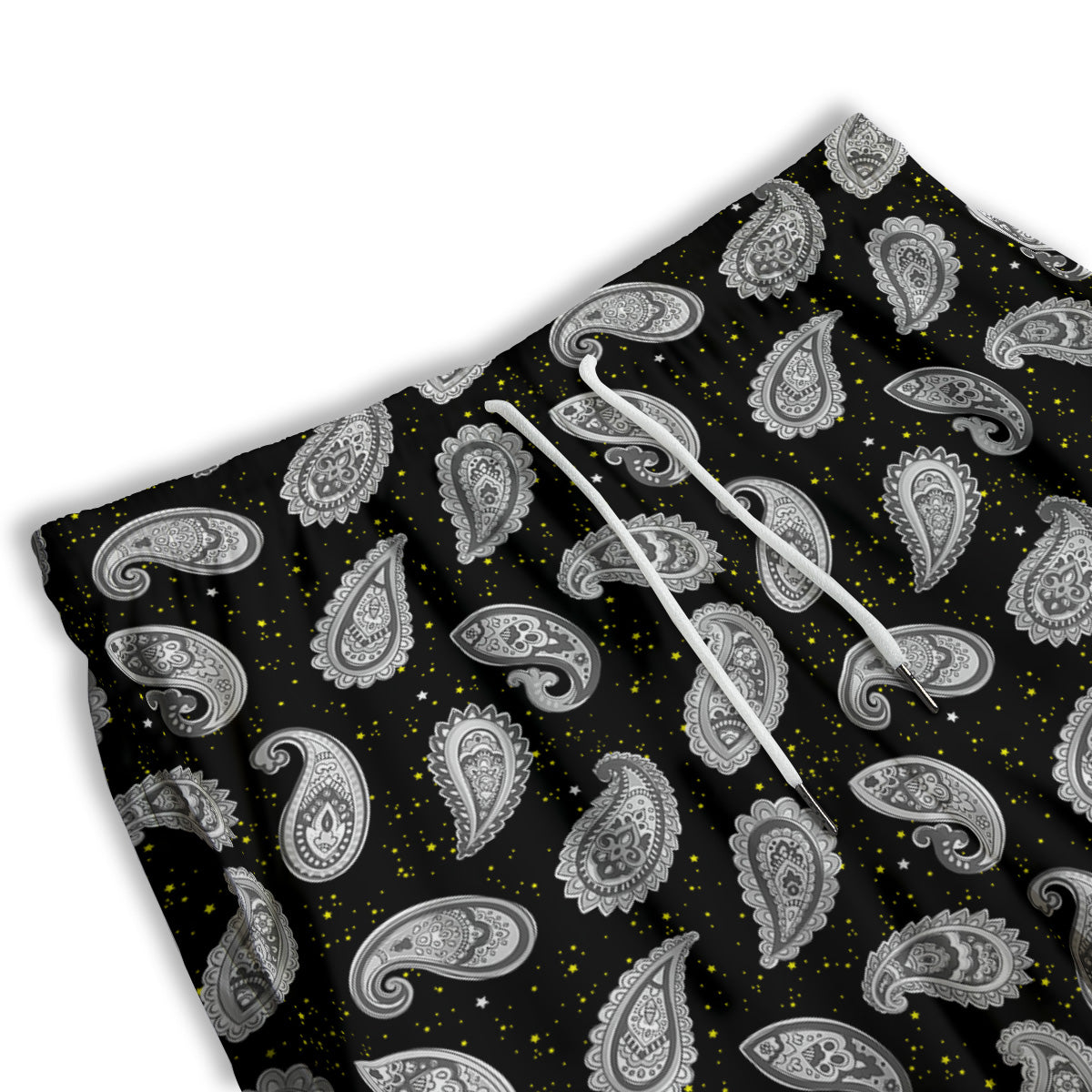 Indian Rug Tribal And Yellow Star Print Pattern Men's Athletic Shorts