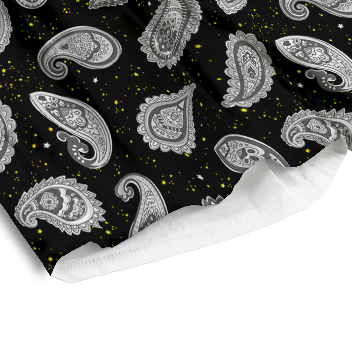 Indian Rug Tribal And Yellow Star Print Pattern Men's Athletic Shorts