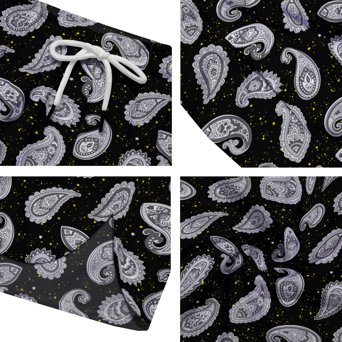 Indian Rug Tribal And Yellow Star Print Pattern Men's Running Shorts-grizzshop