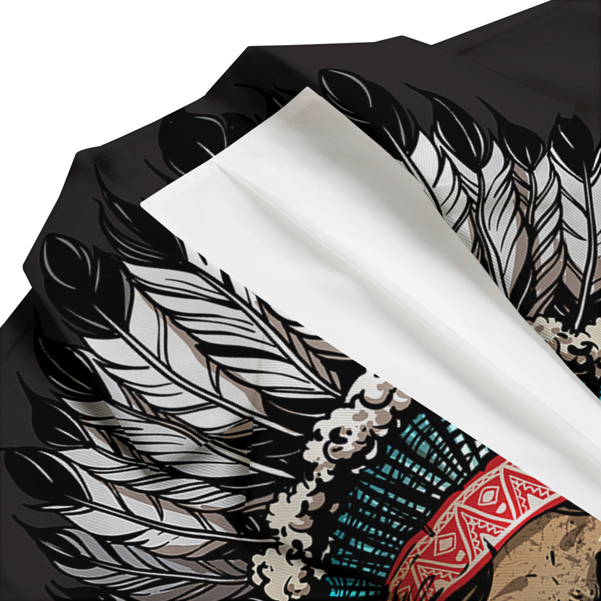 Indian Skull Native American Print Men's Blazer-grizzshop