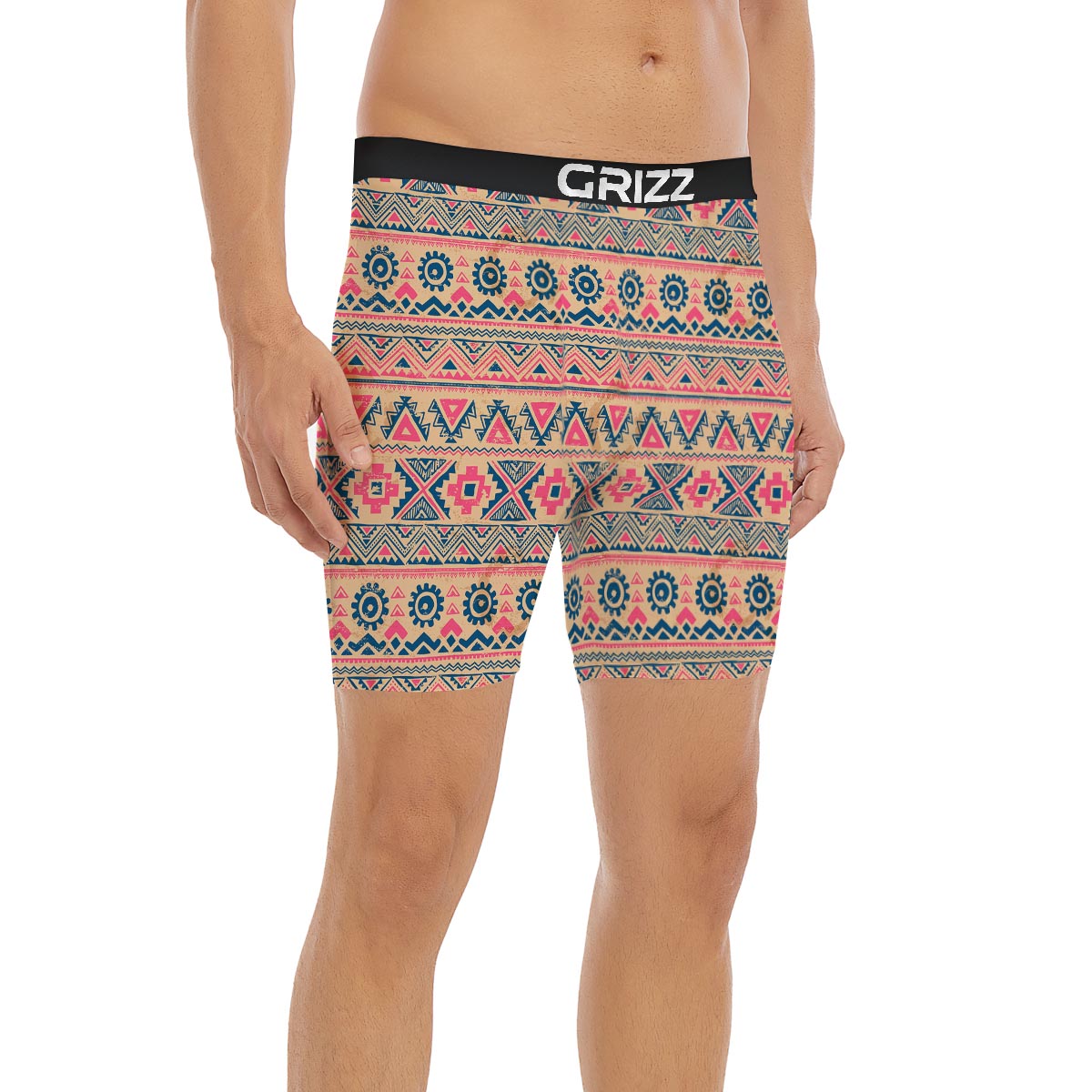 Indian Tribal Native Print Pattern Boxer Briefs-grizzshop
