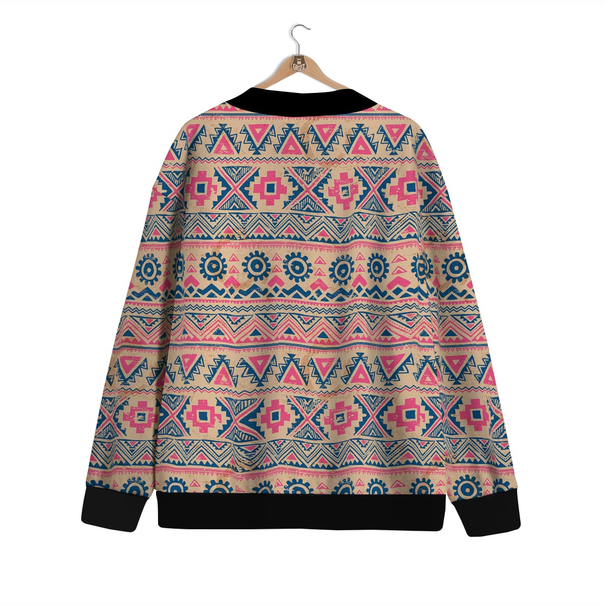 Indian Tribal Native Print Pattern Cardigan-grizzshop
