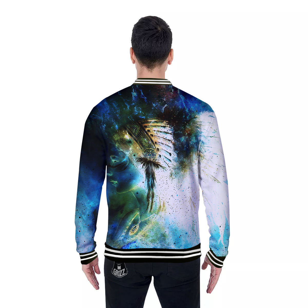 Indian Woman Galaxy Native Baseball Jacket-grizzshop