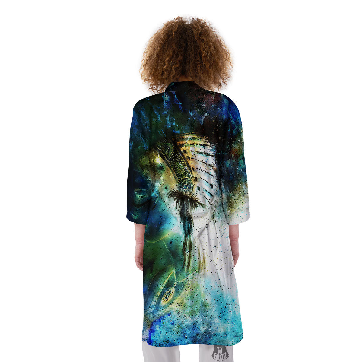 Indian Woman Galaxy Native Kimono-grizzshop