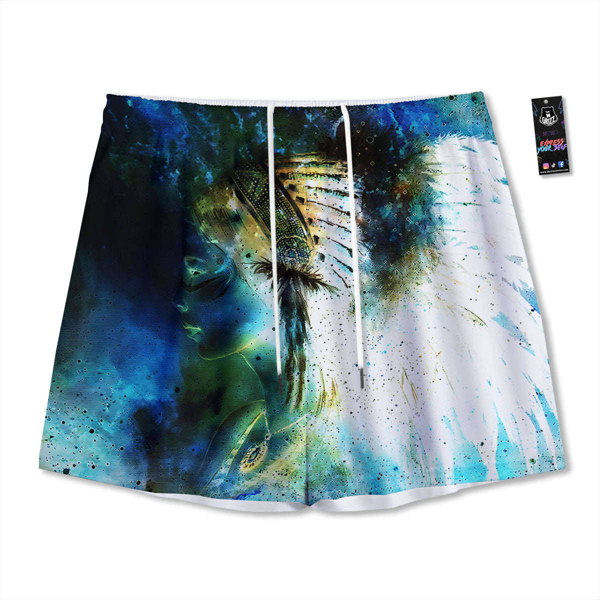 Indian Woman Galaxy Native Mesh Shorts