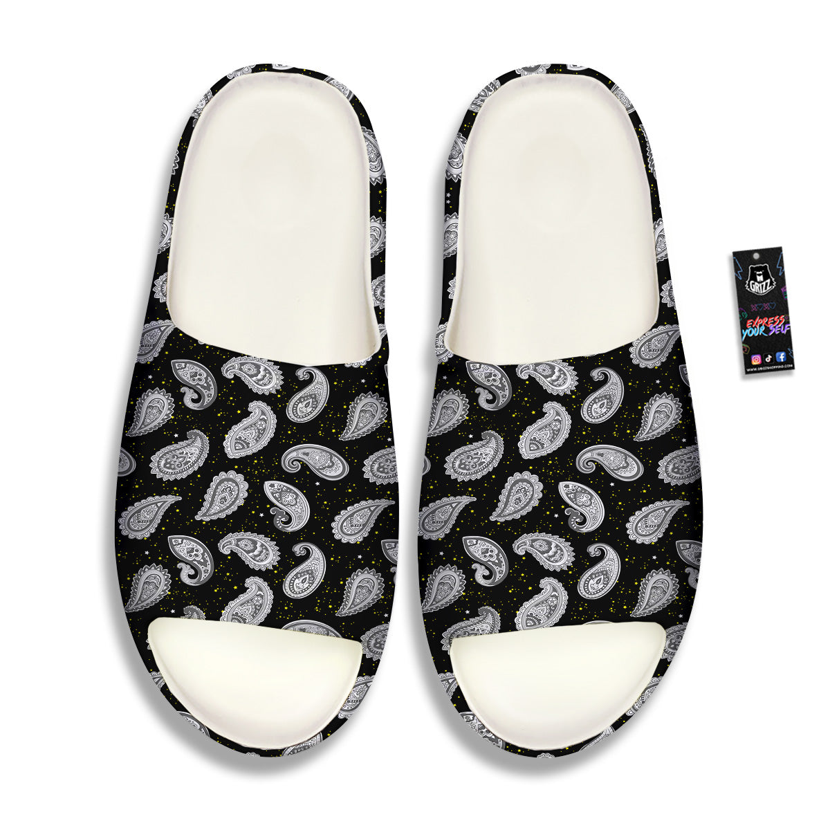 Indian Rug Tribal And Yellow Star Print Pattern Sandals-grizzshop