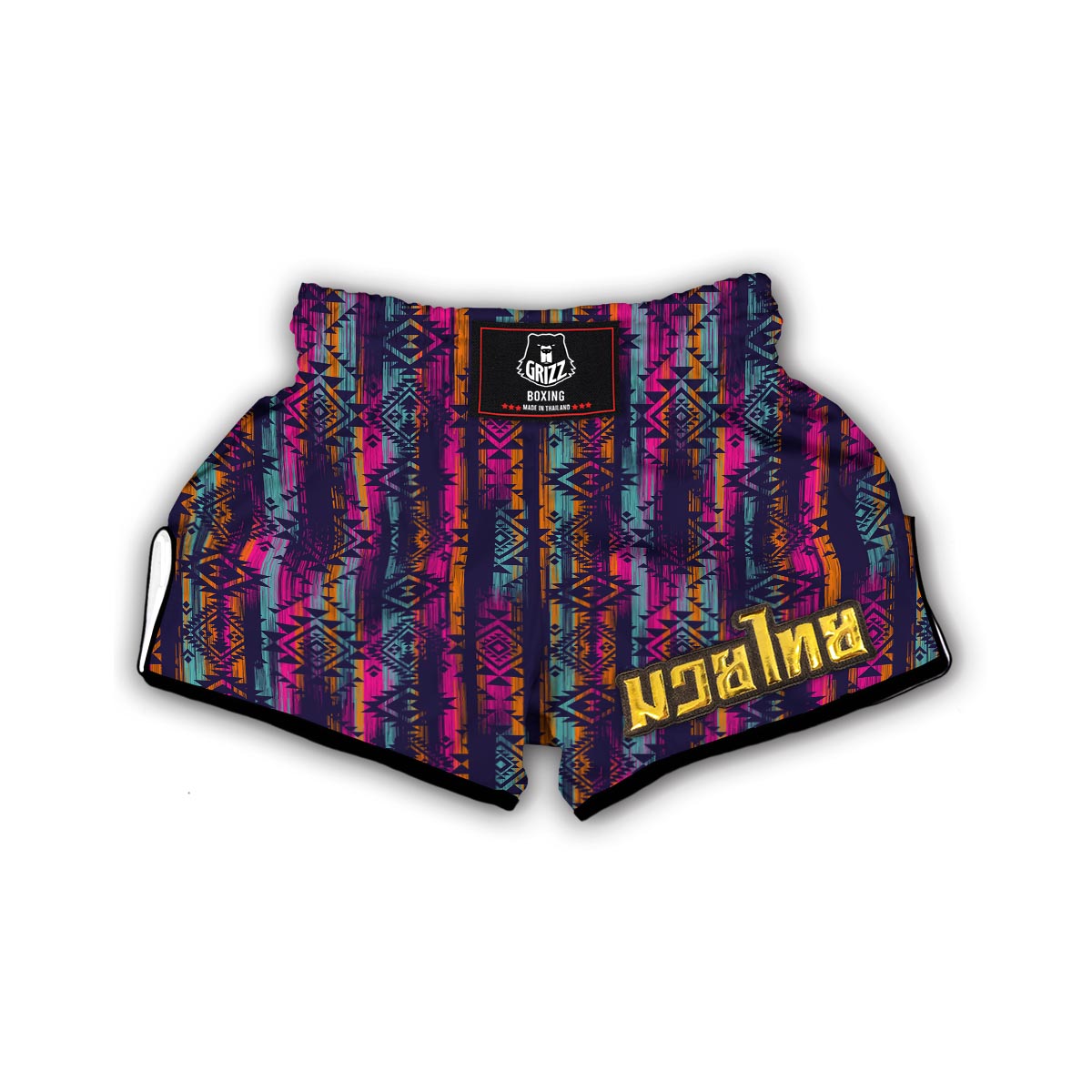 Indians Navajo Aztec Tribal Native American Print Muay Thai Boxing Shorts-grizzshop