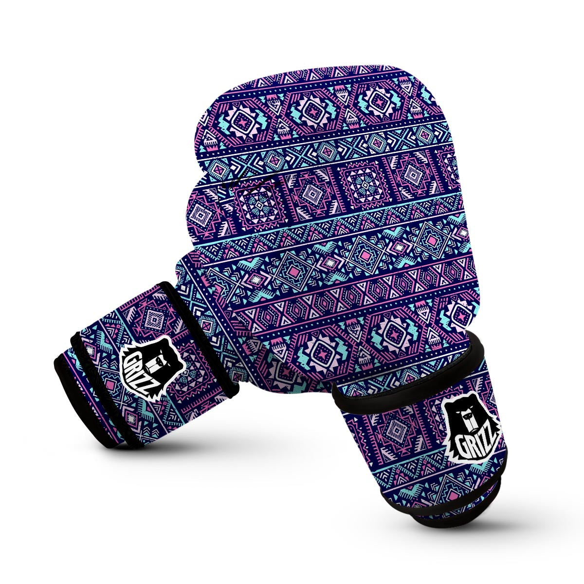 Indians Tribal Native Navajo American Aztec Print Boxing Gloves-grizzshop
