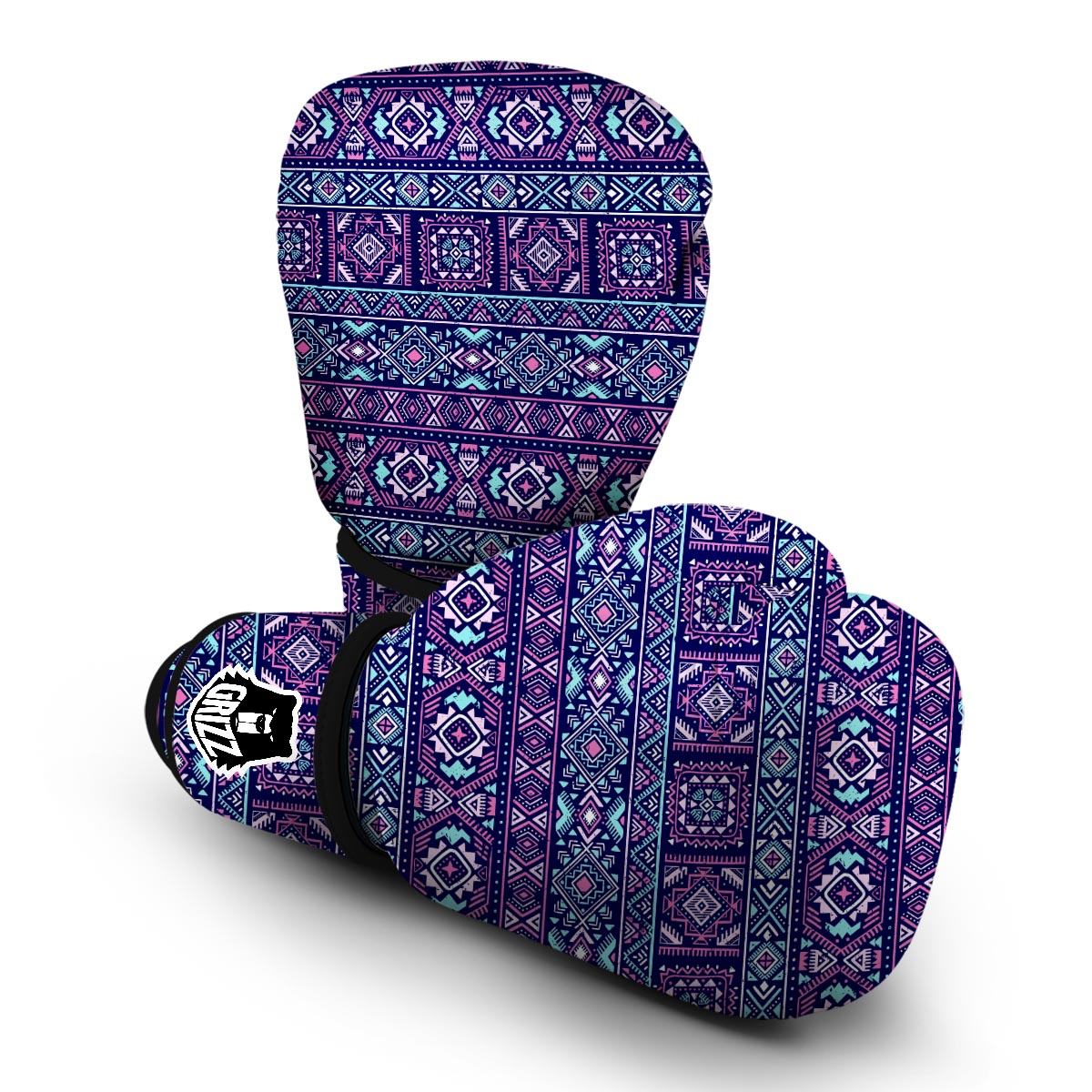 Indians Tribal Native Navajo American Aztec Print Boxing Gloves-grizzshop
