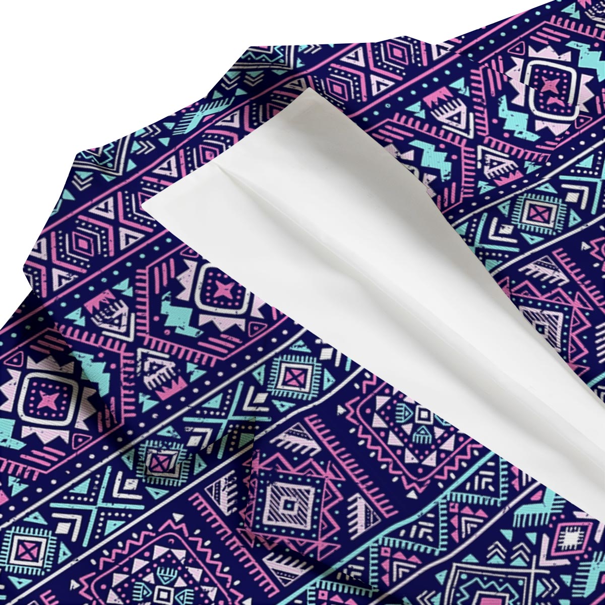 Indians Tribal Native Navajo American Aztec Print Men's Blazer-grizzshop