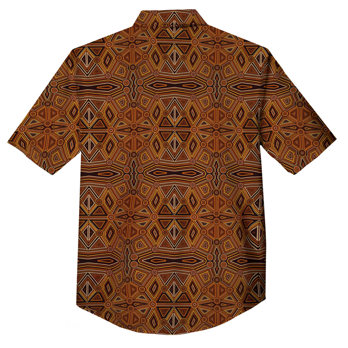 Indigenous Australian Aboriginal Print Button Up Shirt-grizzshop