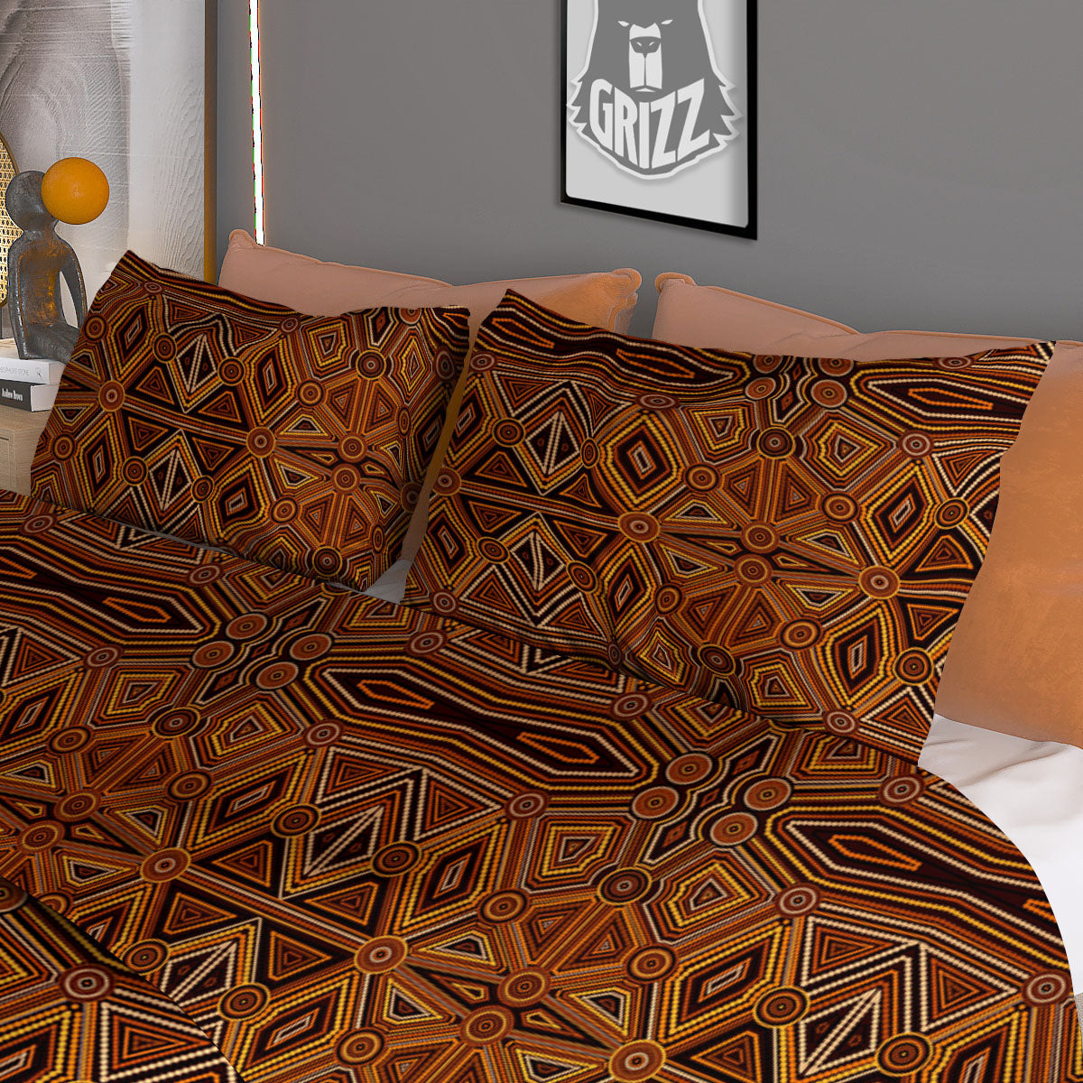 Indigenous Australian Aboriginal Print Duvet Cover Bedding Set