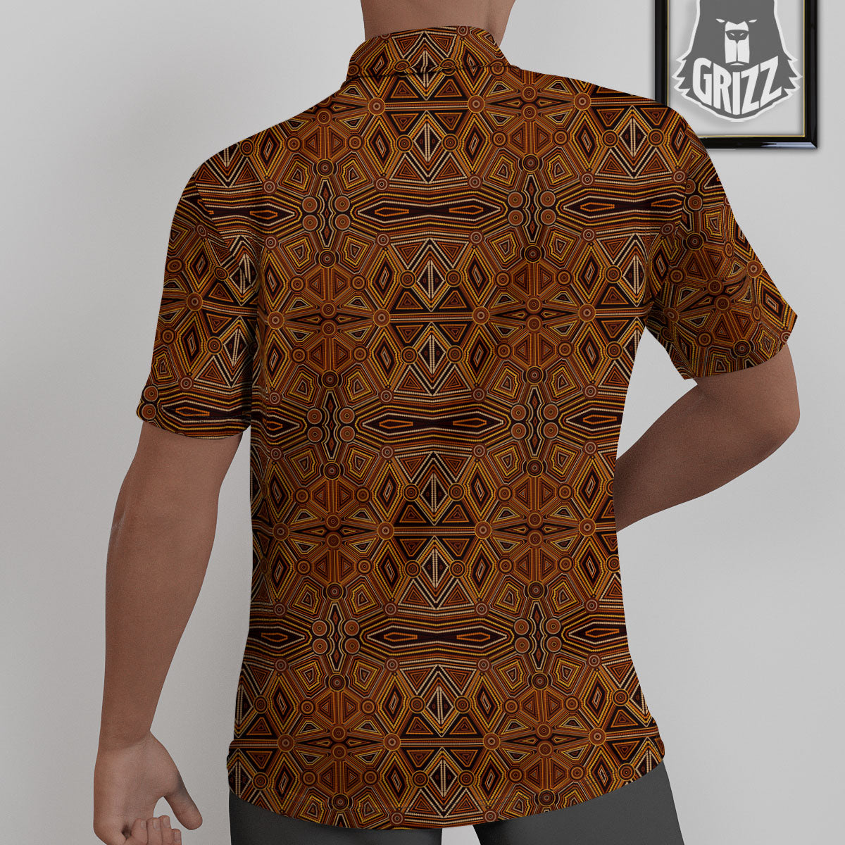 Indigenous Australian Aboriginal Print Untucked Shirts-grizzshop