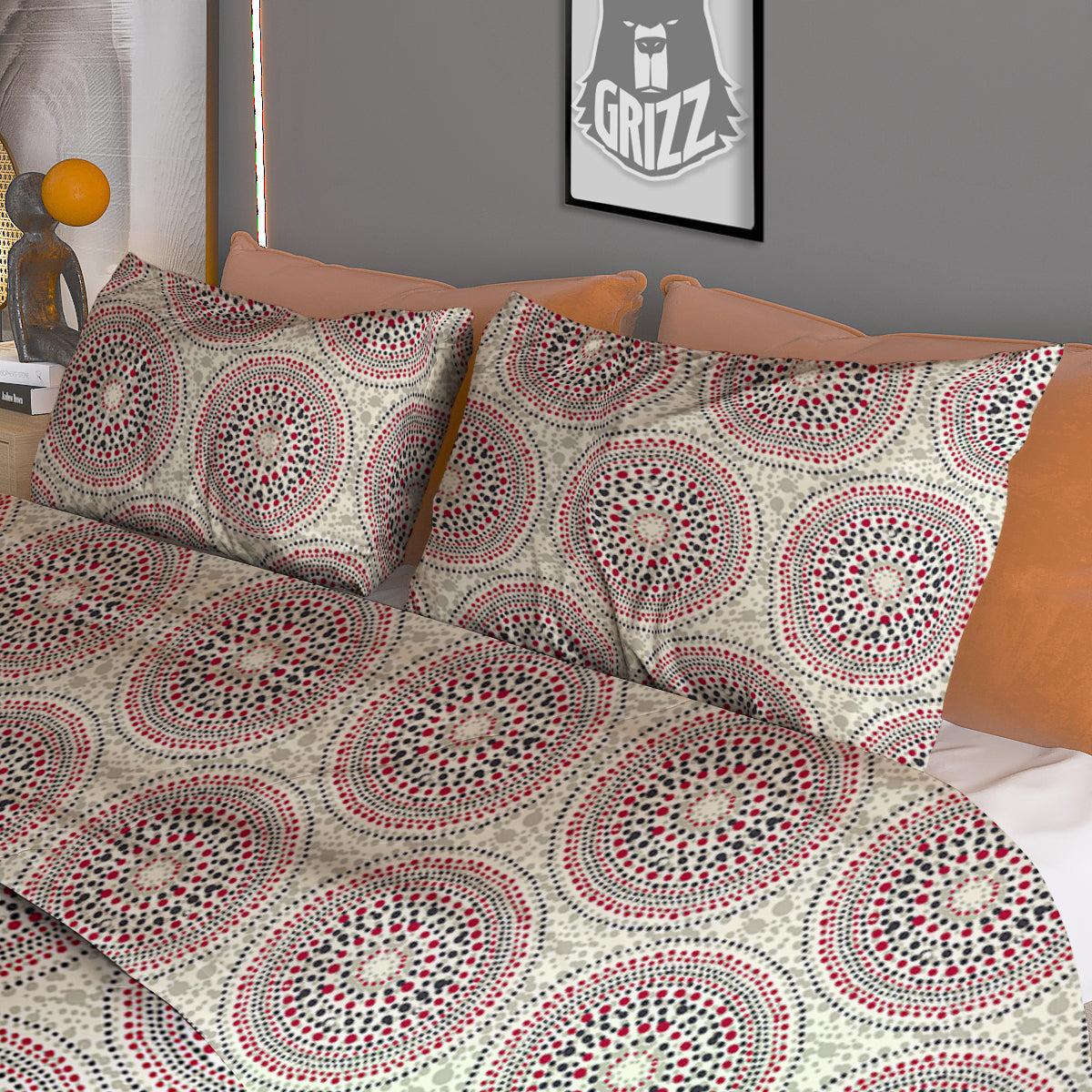 Indigenous Dot Aboriginal Print Pattern Duvet Cover Bedding Set