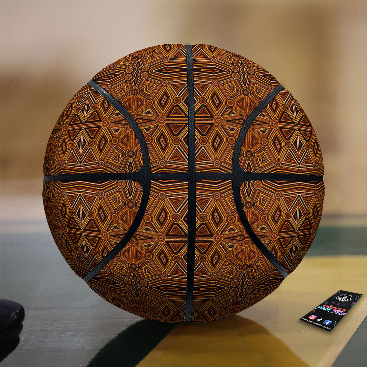 Indigenous Australian Aboriginal Print Basketball
