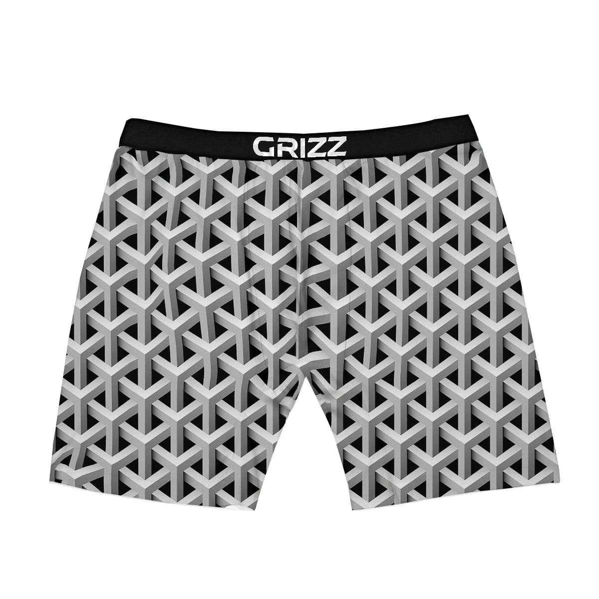 Industrial Raster 3D Print Pattern Boxer Briefs-grizzshop
