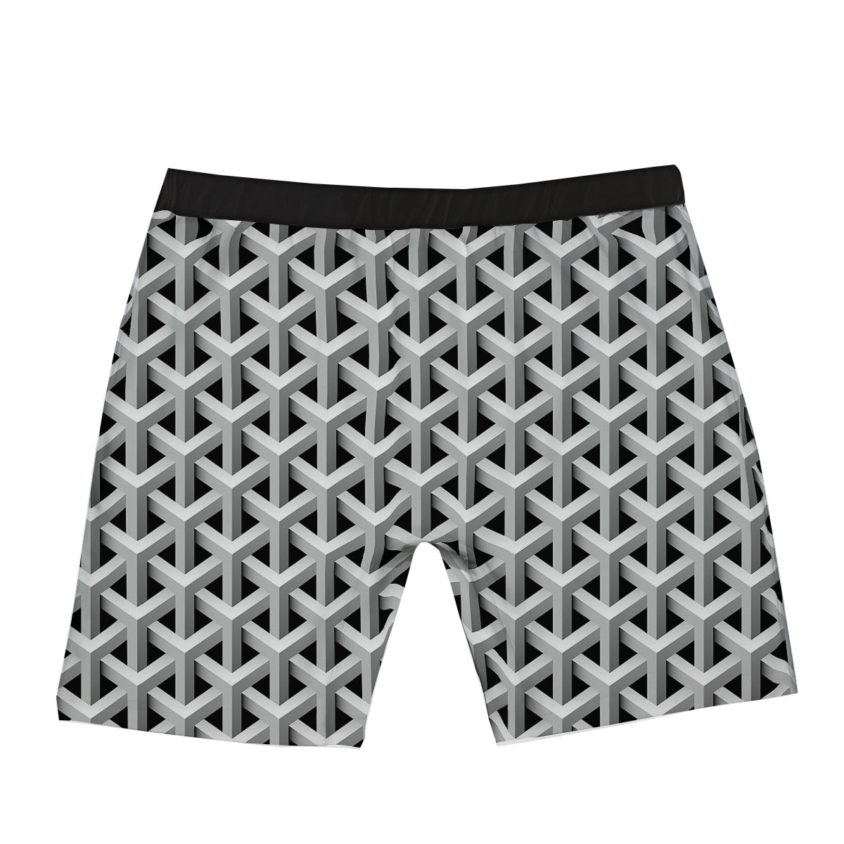Industrial Raster 3D Print Pattern Boxer Briefs-grizzshop