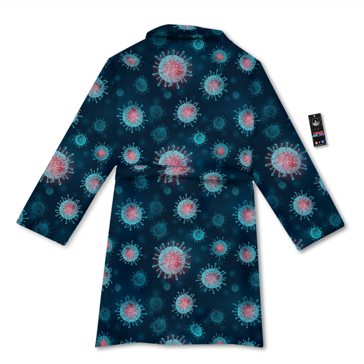 Infection Virus Print Pattern Bathrobe-grizzshop