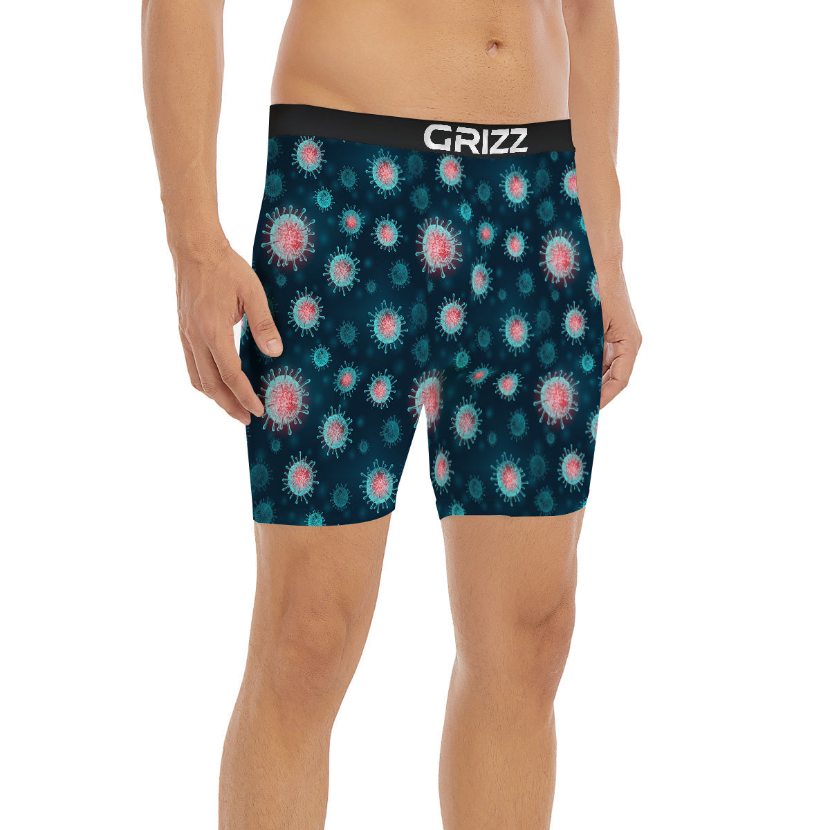 Infection Virus Print Pattern Boxer Briefs-grizzshop